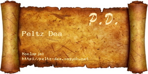 Peltz Dea névjegykártya